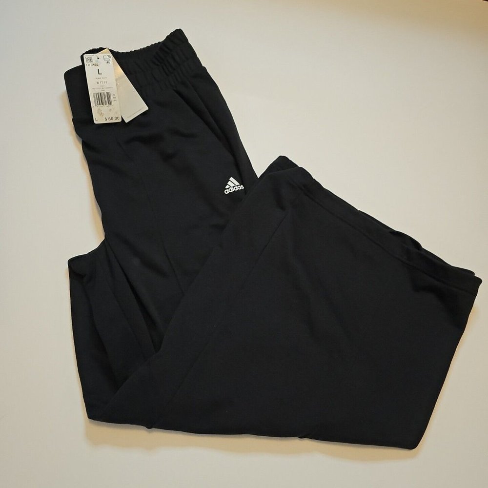 NWT Adidas Hyperglam French Terry Jogger Sweatpants Black HT3492 Women's Large